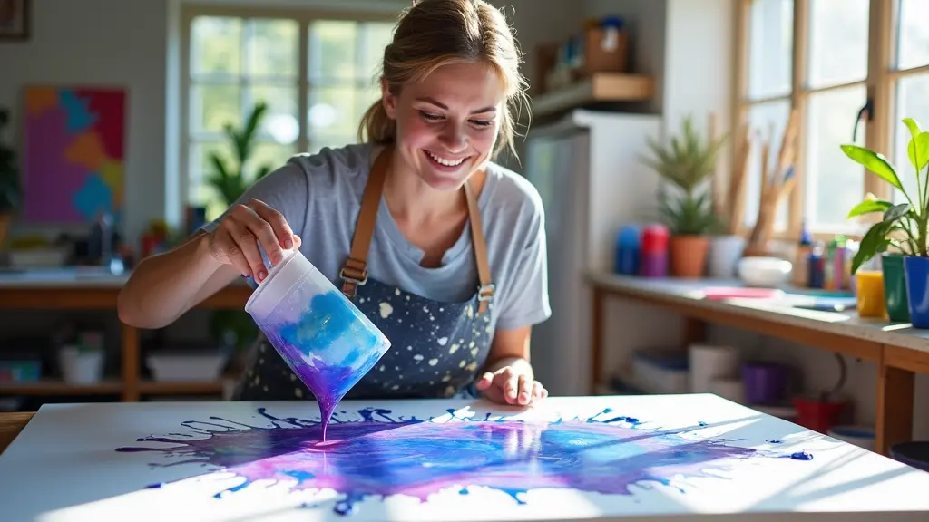 Beginner Paint Pouring Brings Joy and Creativity to Life