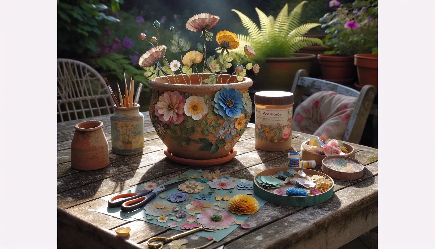 Decoupage Flower Pots Bring Joy and Creativity to Your Home