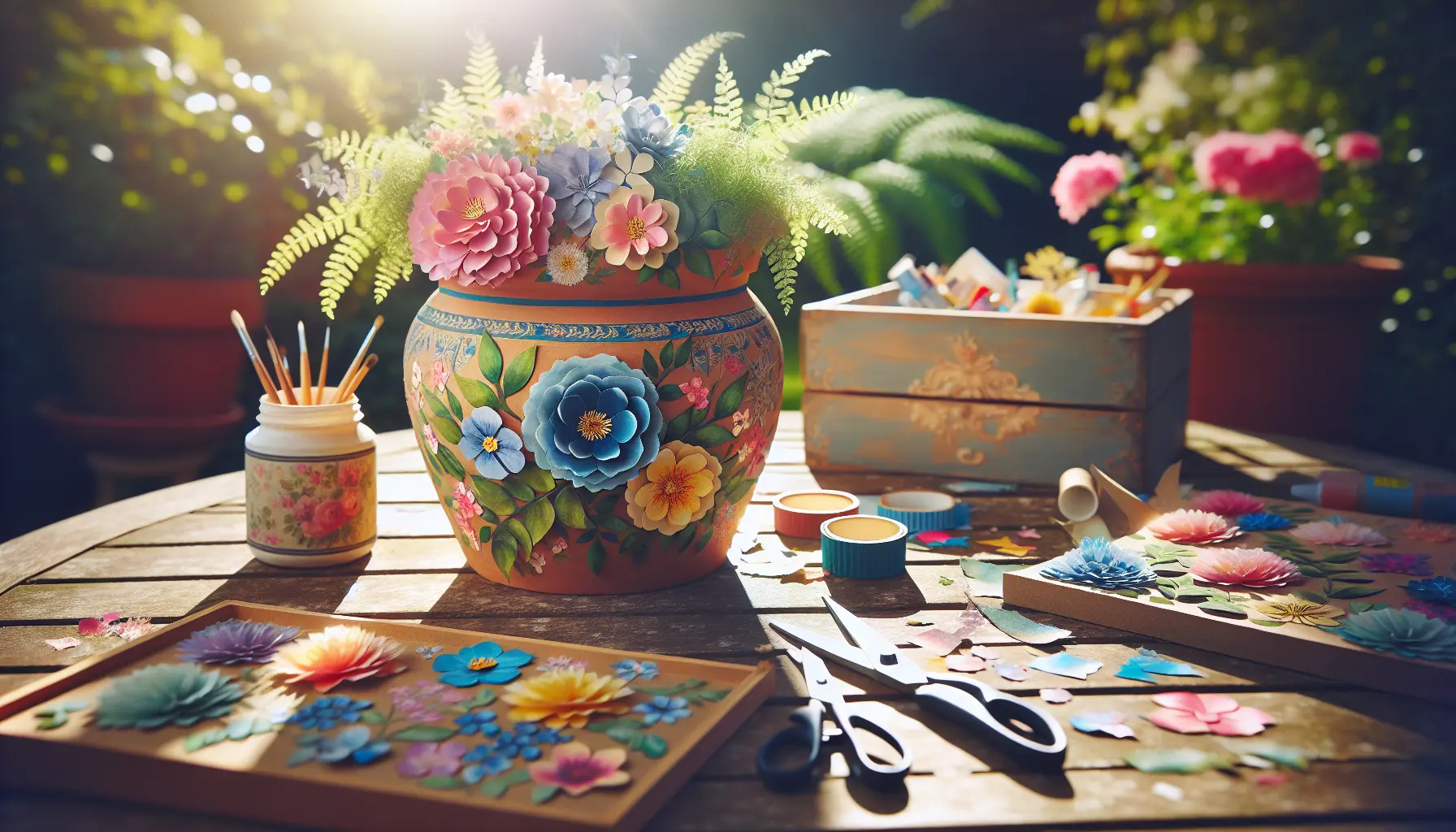 Decoupage Flower Pots Bring Joy and Creativity to Your Home