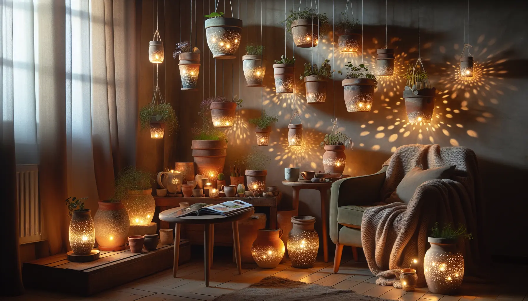 Flower Pot Lighting Brings Joyful Ambiance to Your Home