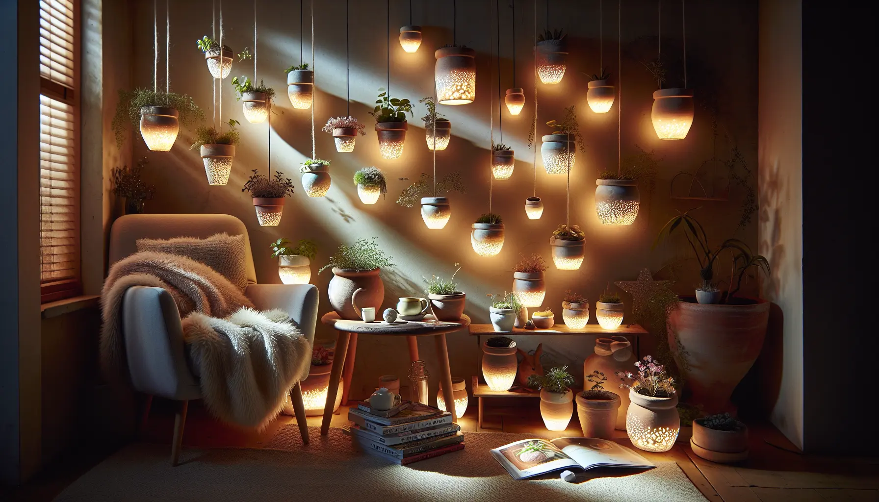 Flower Pot Lighting Brings Joyful Ambiance to Your Home