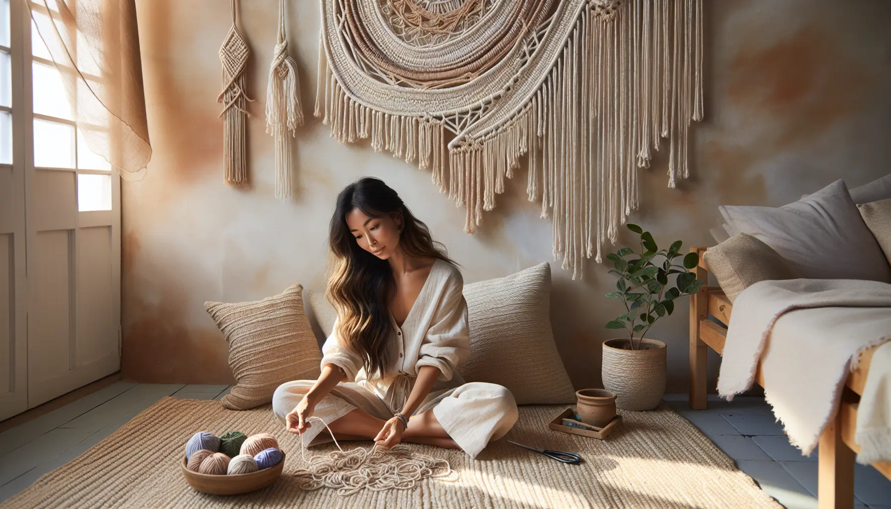 Macrame Crafts Revive Artistic Knotting Tradition