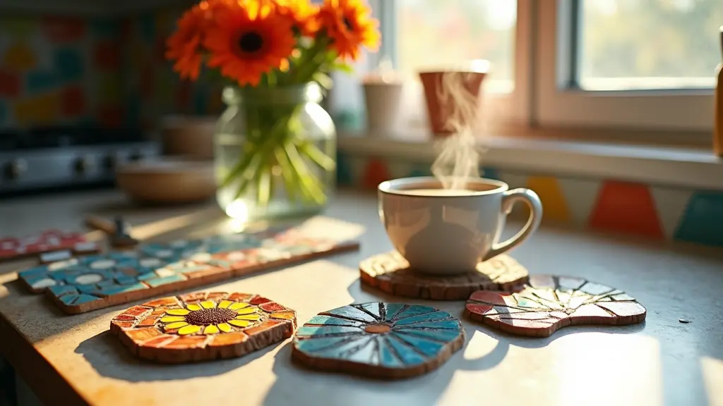 Mosaic Tile Coasters Bring Joy and Creativity to Home Decor