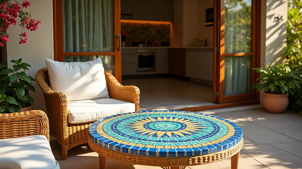 Mosaic Tile Furniture Adds a Touch of Creative Joy to Your Home