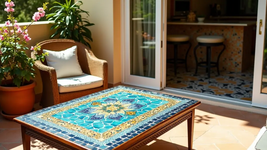 Mosaic Tile Furniture Adds a Touch of Creative Joy to Your Home