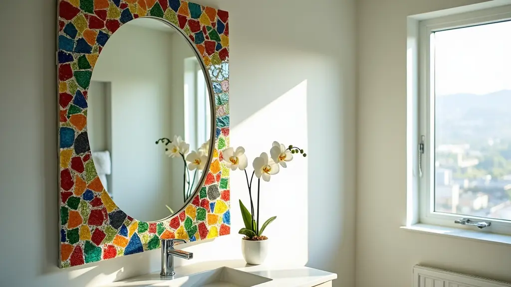 Mosaic Tile Mirrors Bring Colorful Joy to Your Home Decor