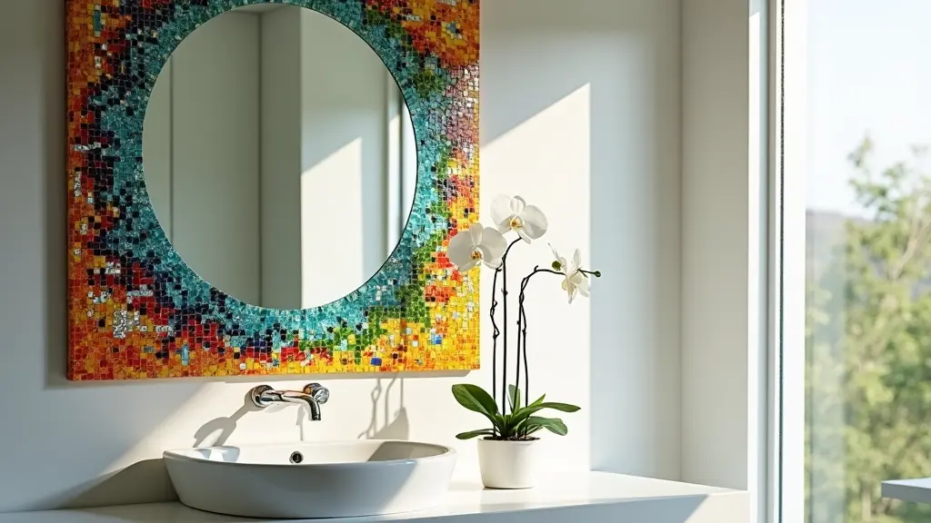 Mosaic Tile Mirrors Bring Colorful Joy to Your Home Decor