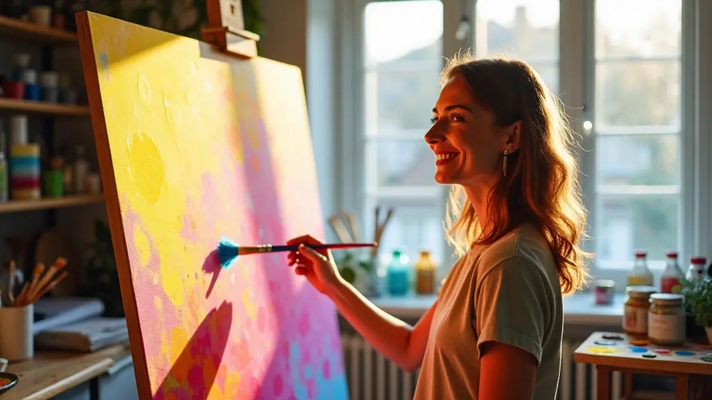 Painting On Canvas Sparks Joy And Creativity