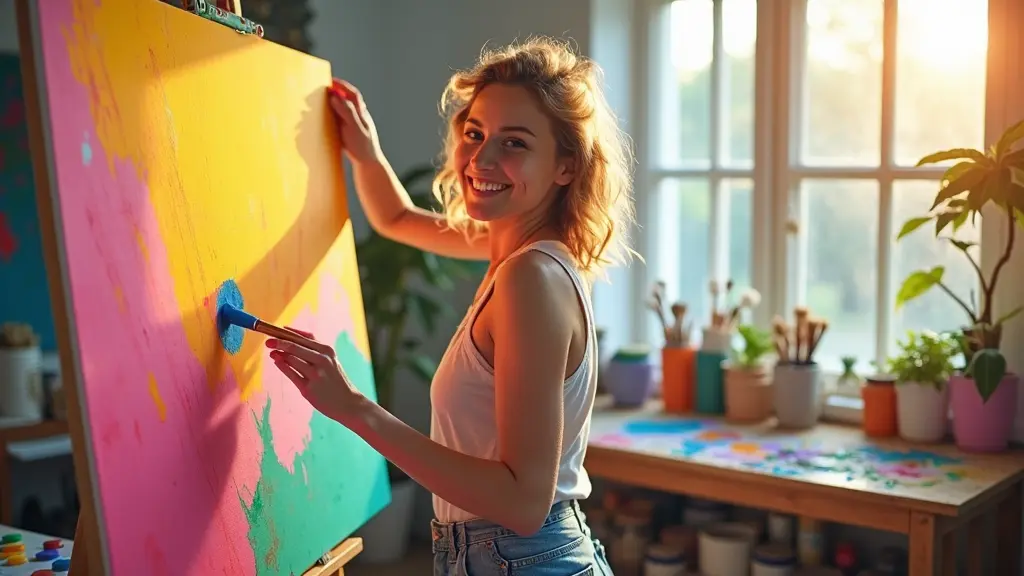 Painting On Canvas Sparks Joy And Creativity