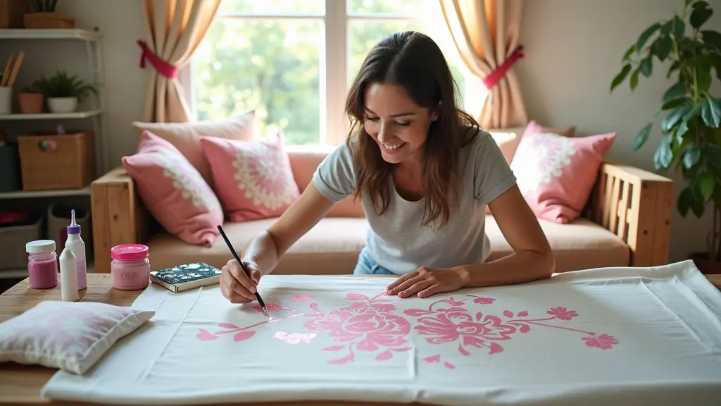 Stenciled Fabric Brings Joy And Creativity To Your Home