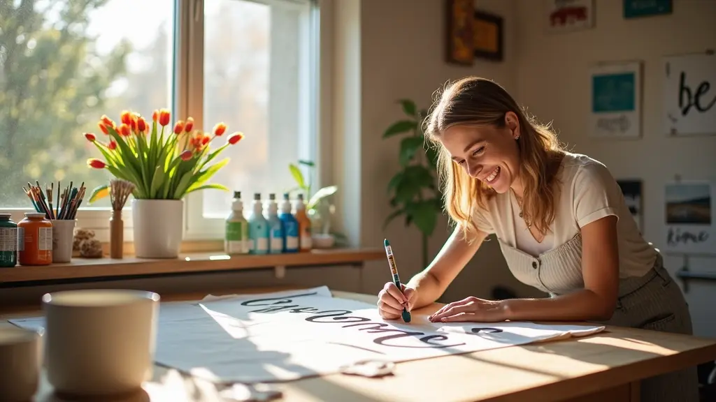 Stenciled Signs Bring Joyful Creativity to Your Space